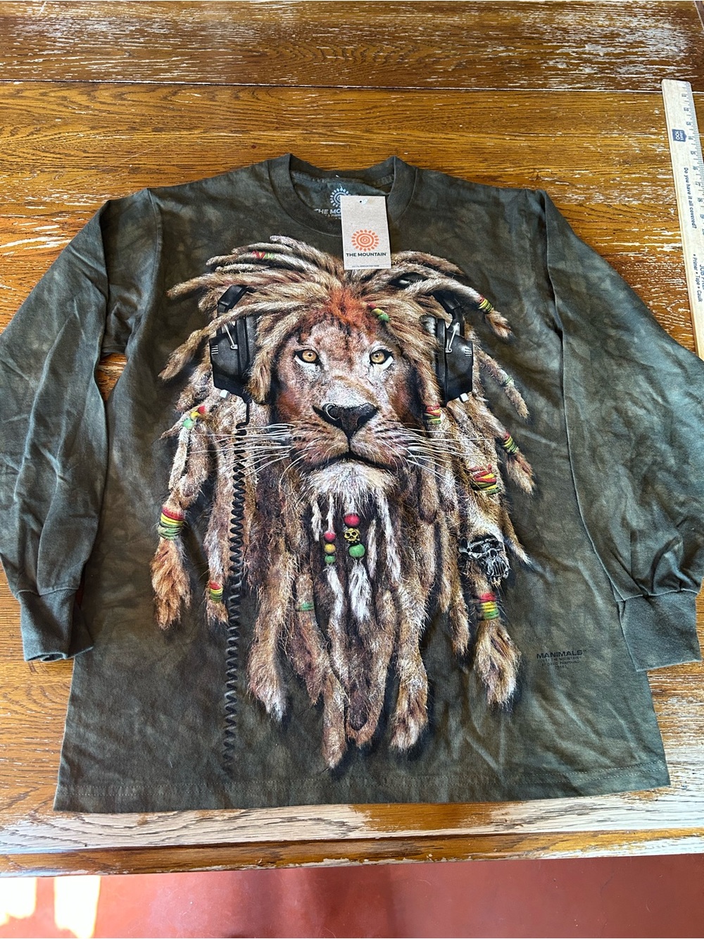 The Mountain Lion Graphic Long Sleeve Tee with Headphones